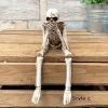 1pc Skull Statues Set, Resin Skeleton Shelf Sitters Sitting Figurines, For Home Bookshelf Table Ledge Edge Decorative, Crafts Ornaments